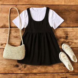 Black Lightweight Romper With Pockets